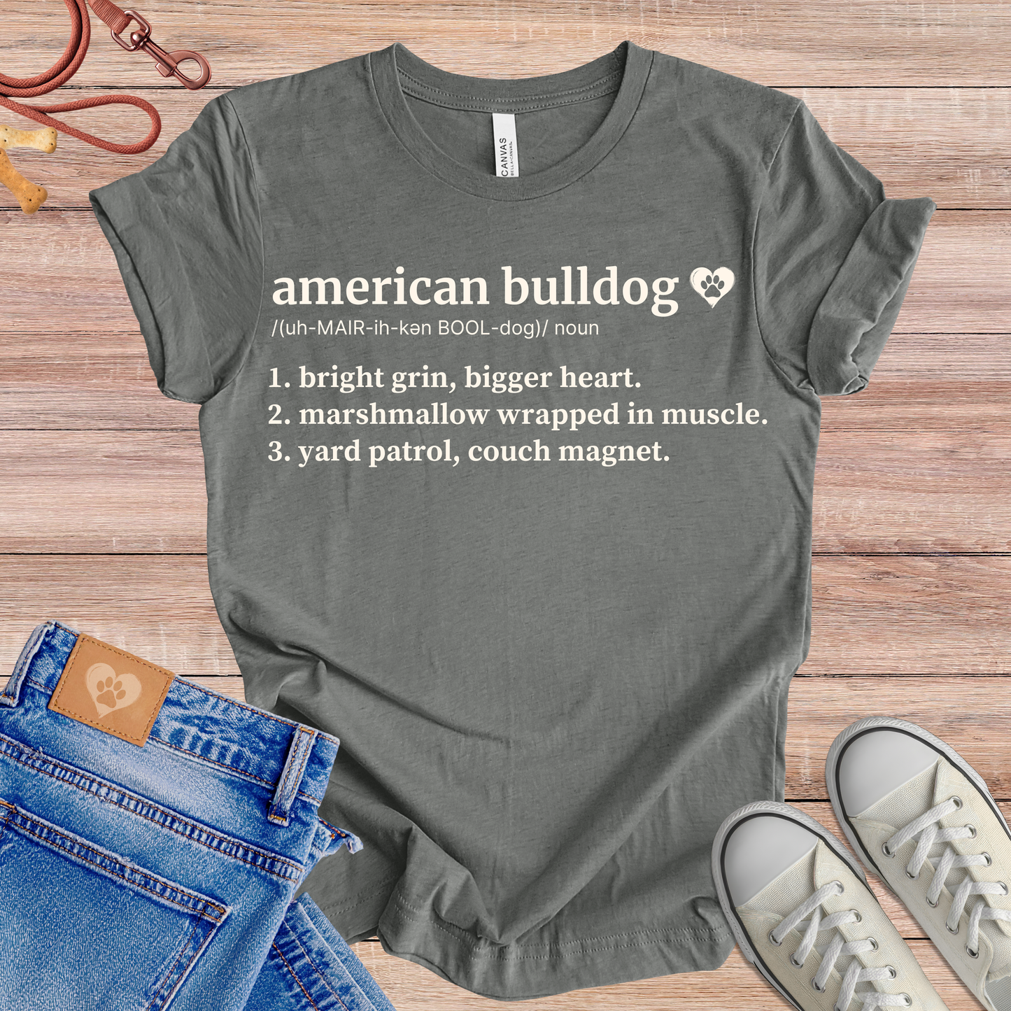 American Bulldog definition Tee dog t-shirt in Multi-Color — Paw Shaped Love