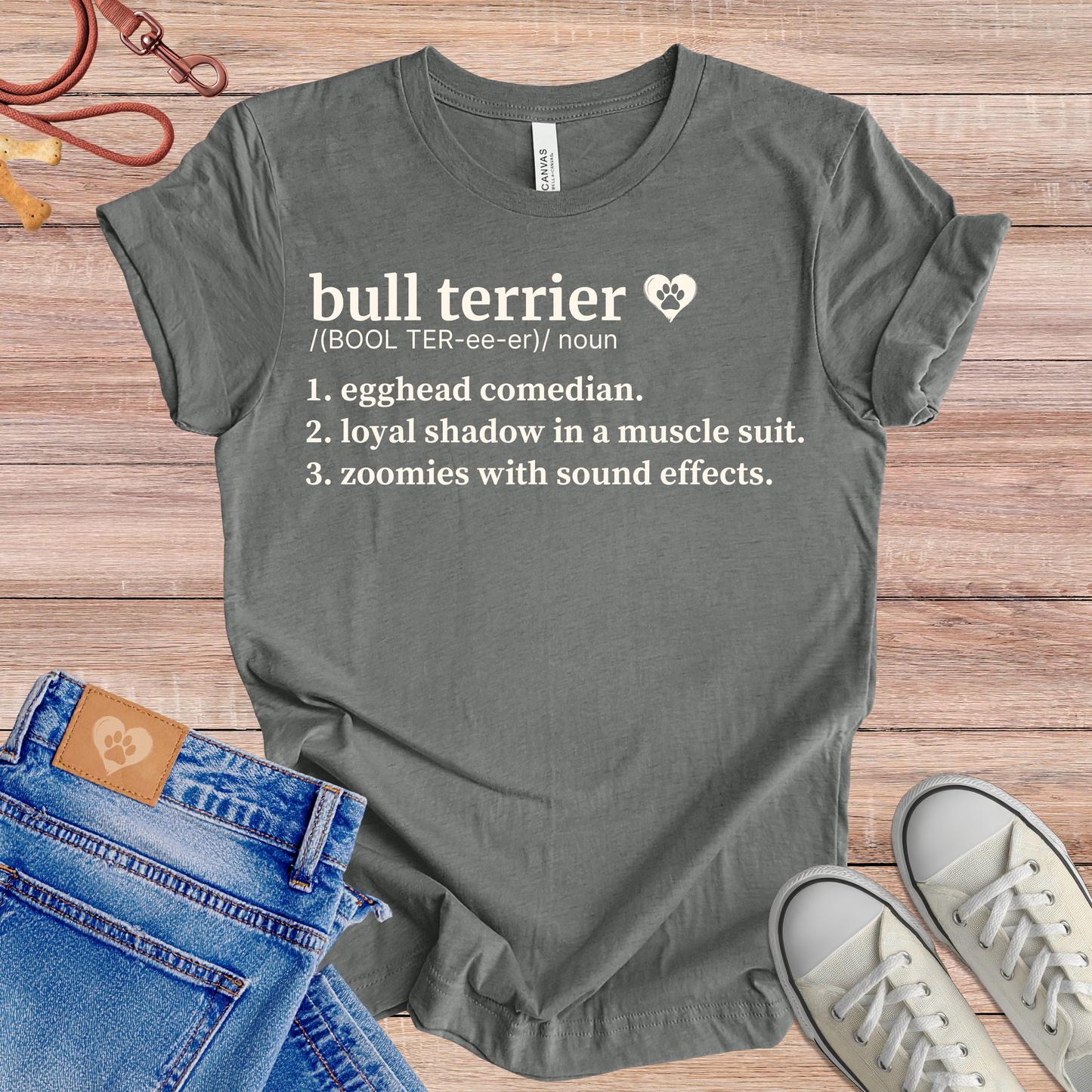 Bull Terrier definition Tee dog t-shirt in Multi-Color — Paw Shaped Love