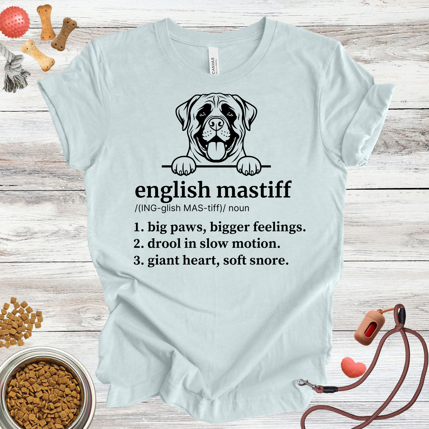 English Mastiff definition dog t-shirt in Multi-Color — Paw Shaped Love