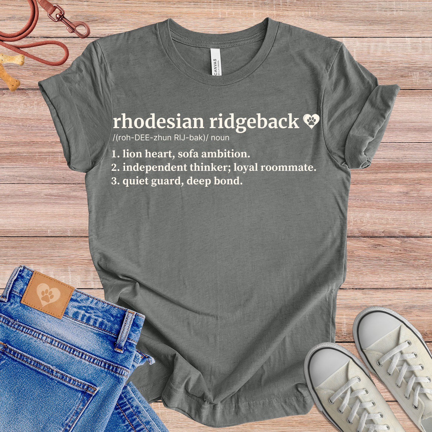 Rhodesian Ridgeback definition Tee dog t-shirt in Multi-Color — Paw Shaped Love