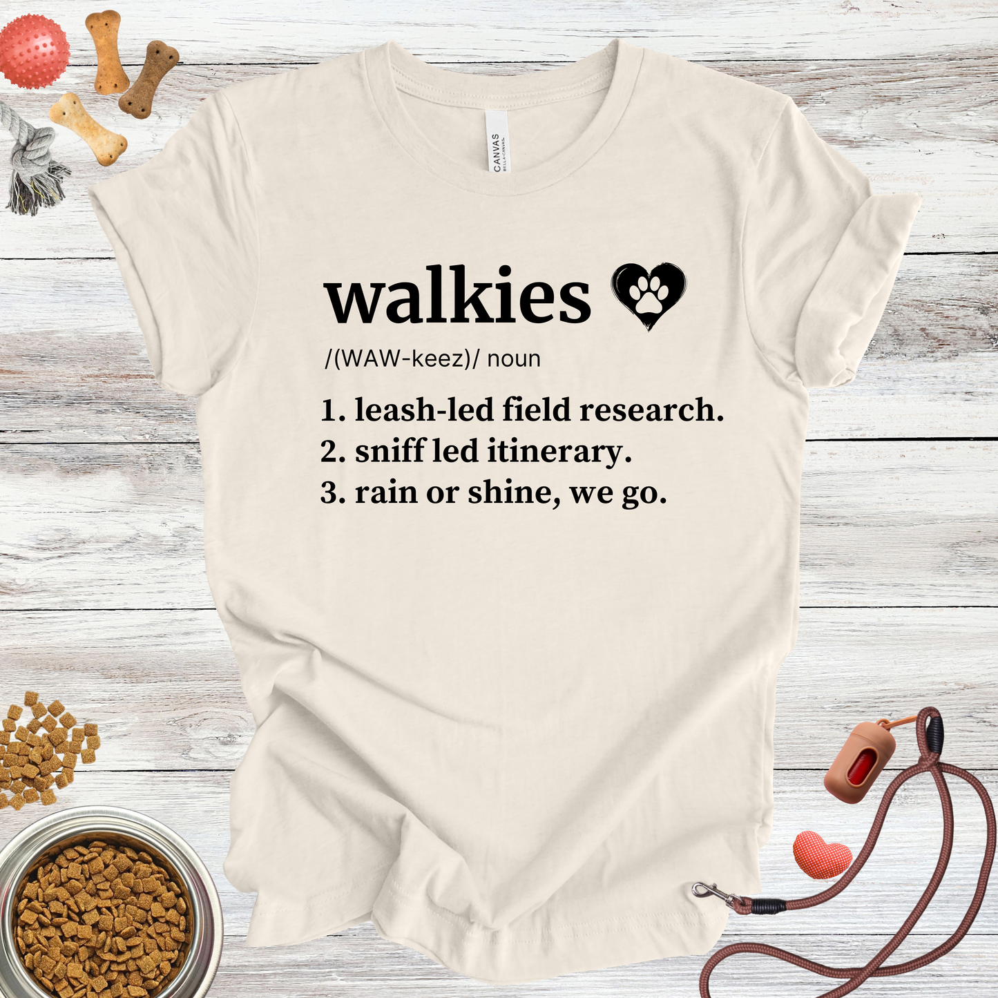 Walkies Definition | Funny Dog Lover Tee
