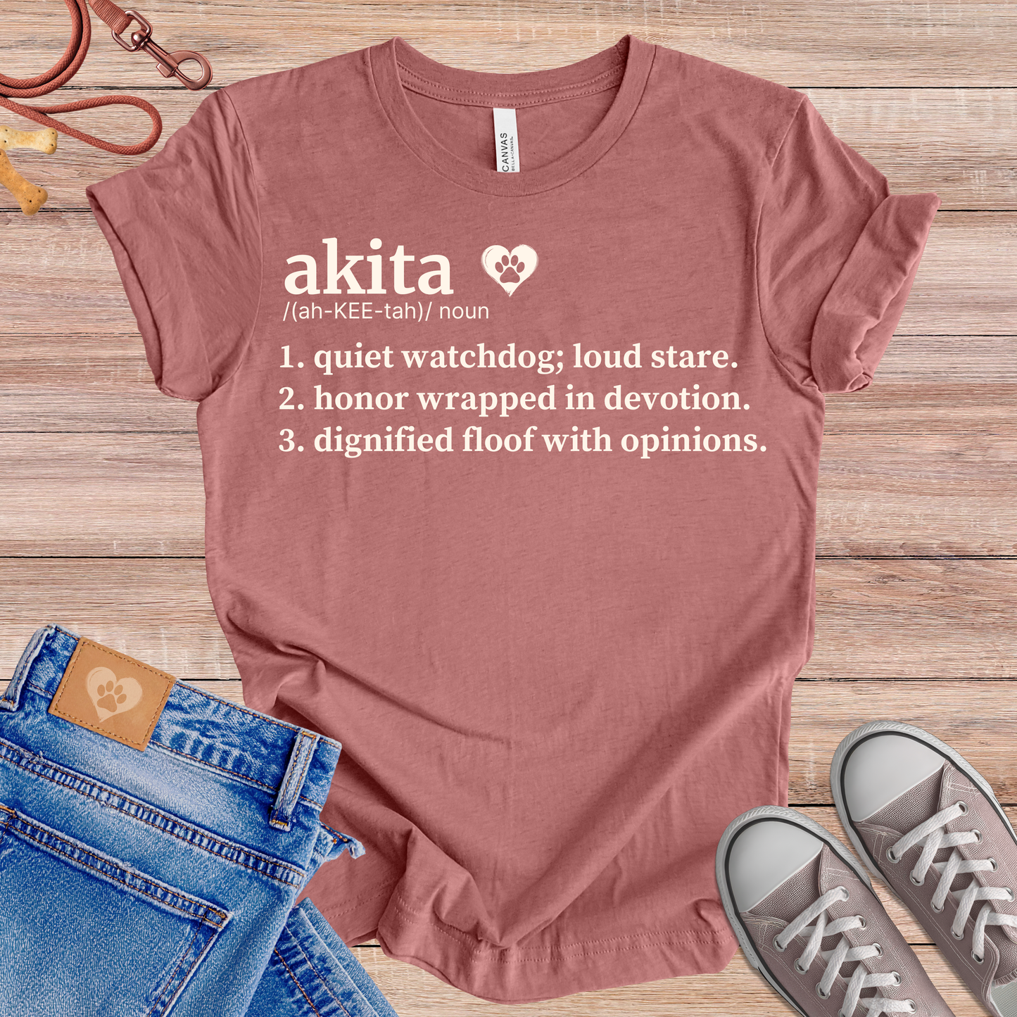 Akita definition Tee dog t-shirt in Multi-Color — Paw Shaped Love
