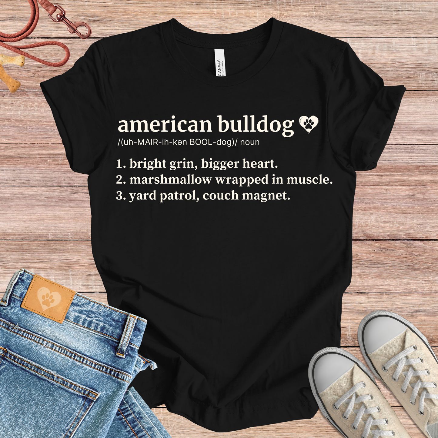 American Bulldog definition Tee dog t-shirt in Multi-Color — Paw Shaped Love