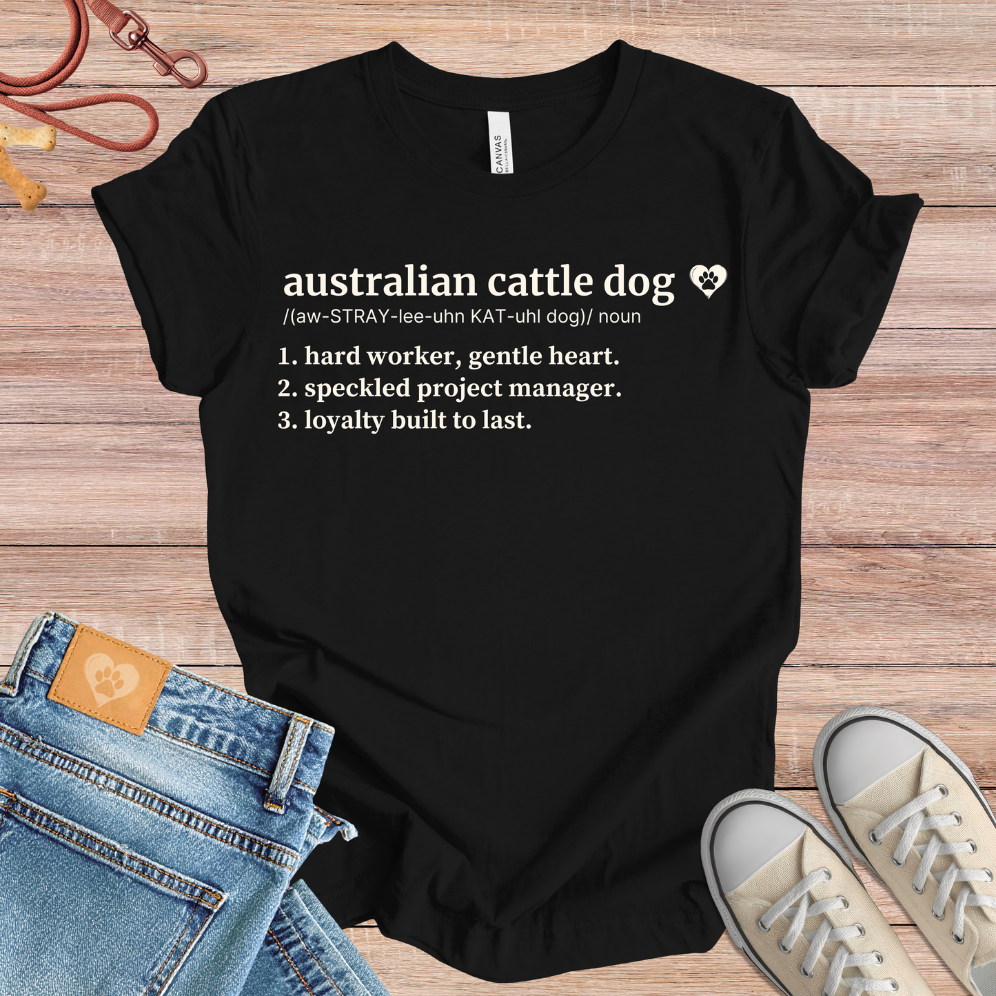 Australian Cattle Dog definition Tee dog t-shirt in Multi-Color — Paw Shaped Love