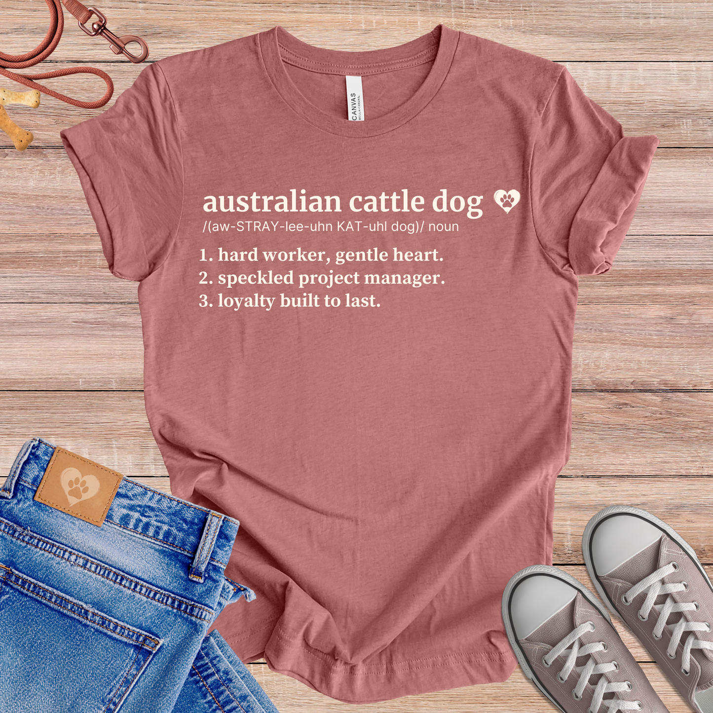 Australian Cattle Dog definition Tee dog t-shirt in Multi-Color — Paw Shaped Love