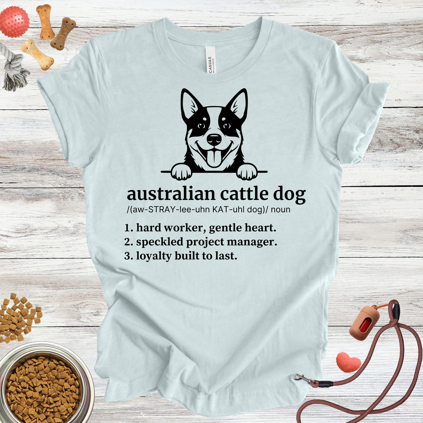 Australian Cattle Dog definition dog t-shirt in Multi-Color — Paw Shaped Love
