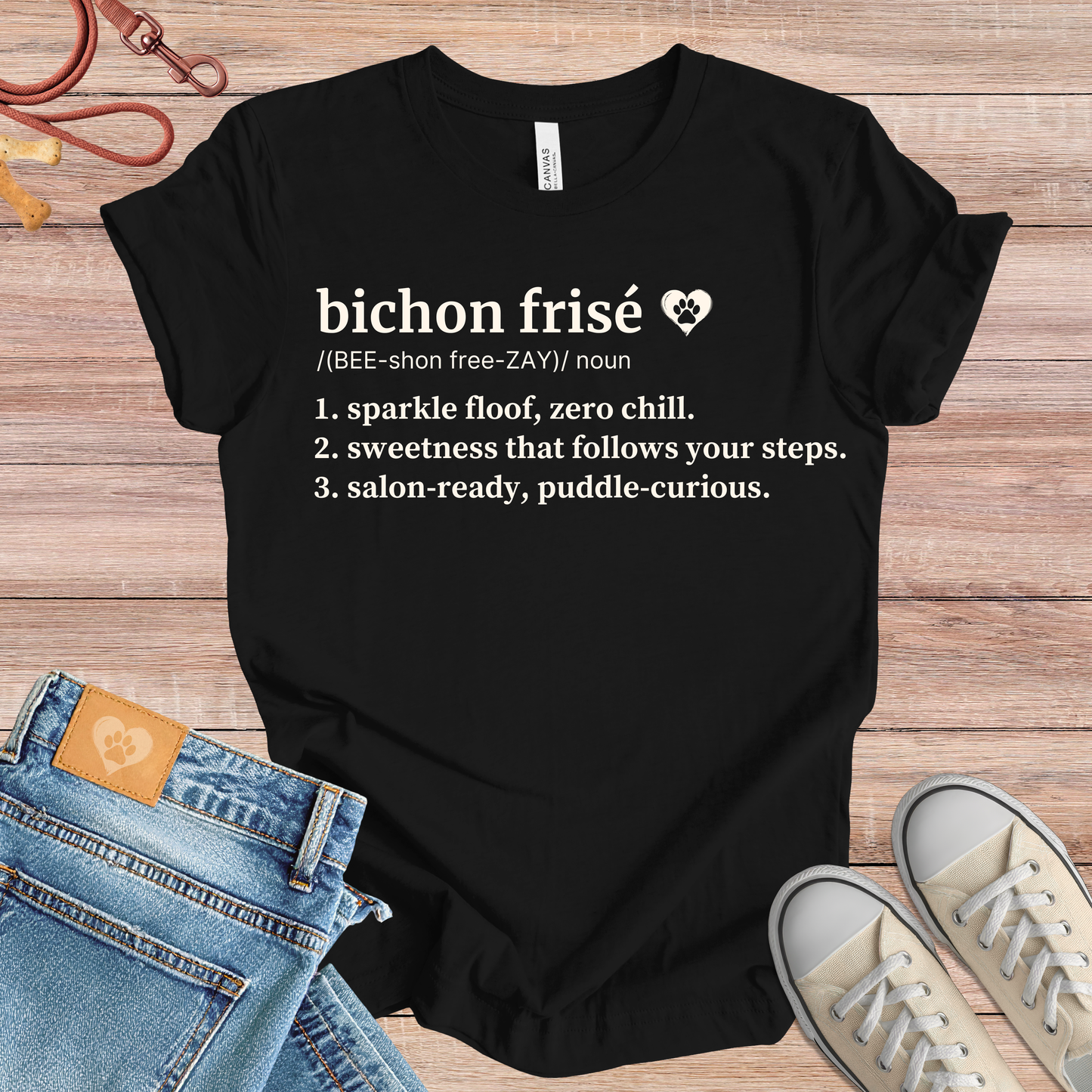 Bichon Frisé definition Tee dog t-shirt in Multi-Color — Paw Shaped Love
