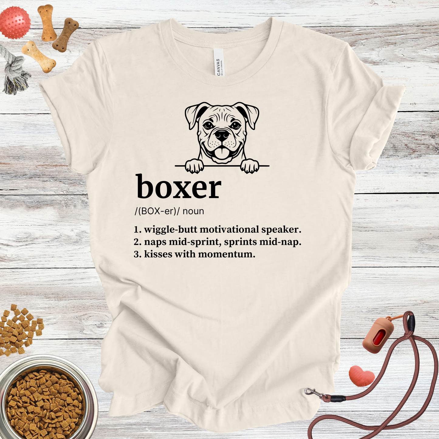 Boxer definition dog t-shirt in Natural — Paw Shaped Love
