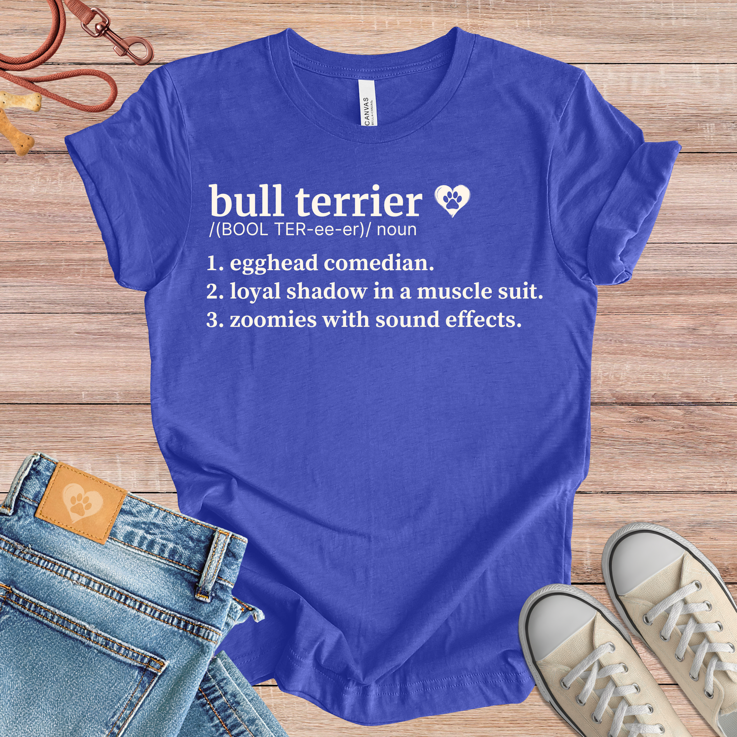 Bull Terrier definition Tee dog t-shirt in Multi-Color — Paw Shaped Love