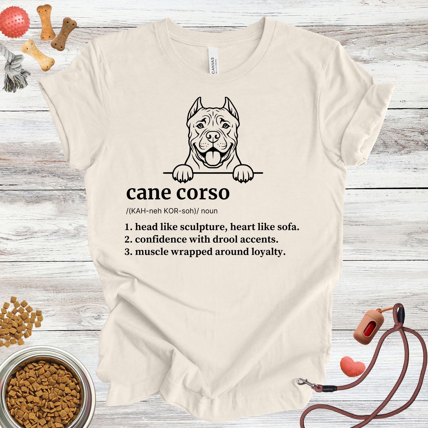 Cane Corso definition dog t-shirt in Natural — Paw Shaped Love