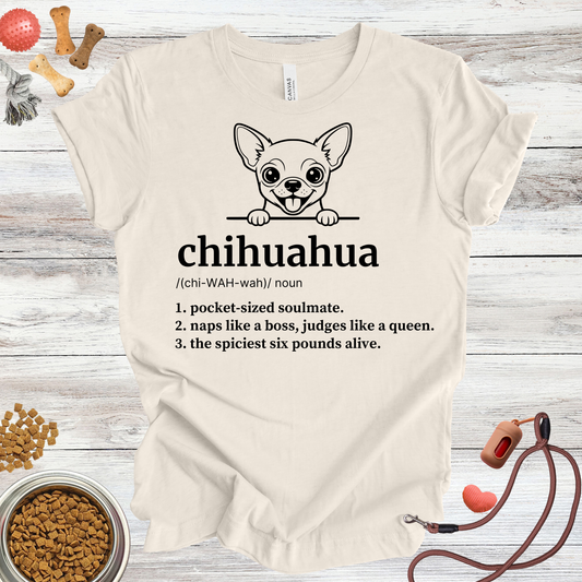 Chihuahua definition dog t-shirt in Natural — Paw Shaped Love