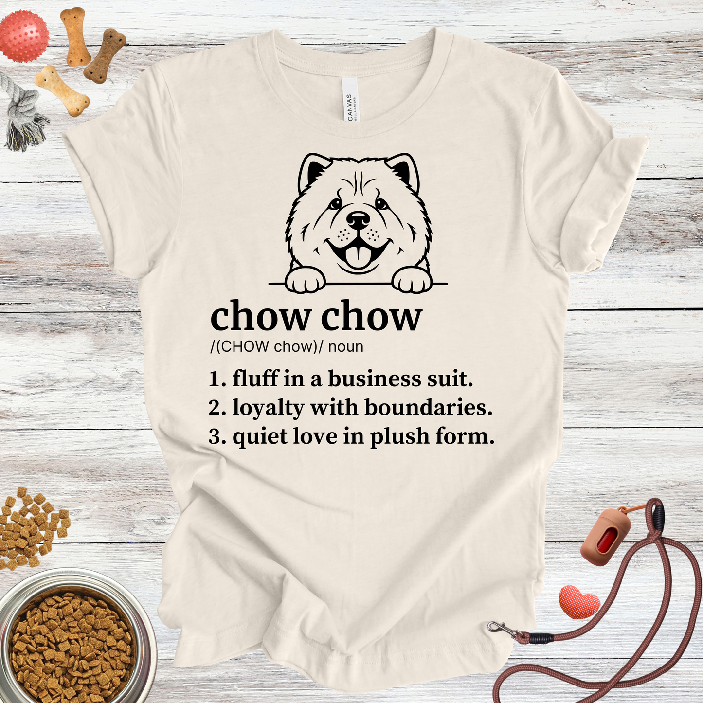 Chow Chow definition dog t-shirt in Natural — Paw Shaped Love