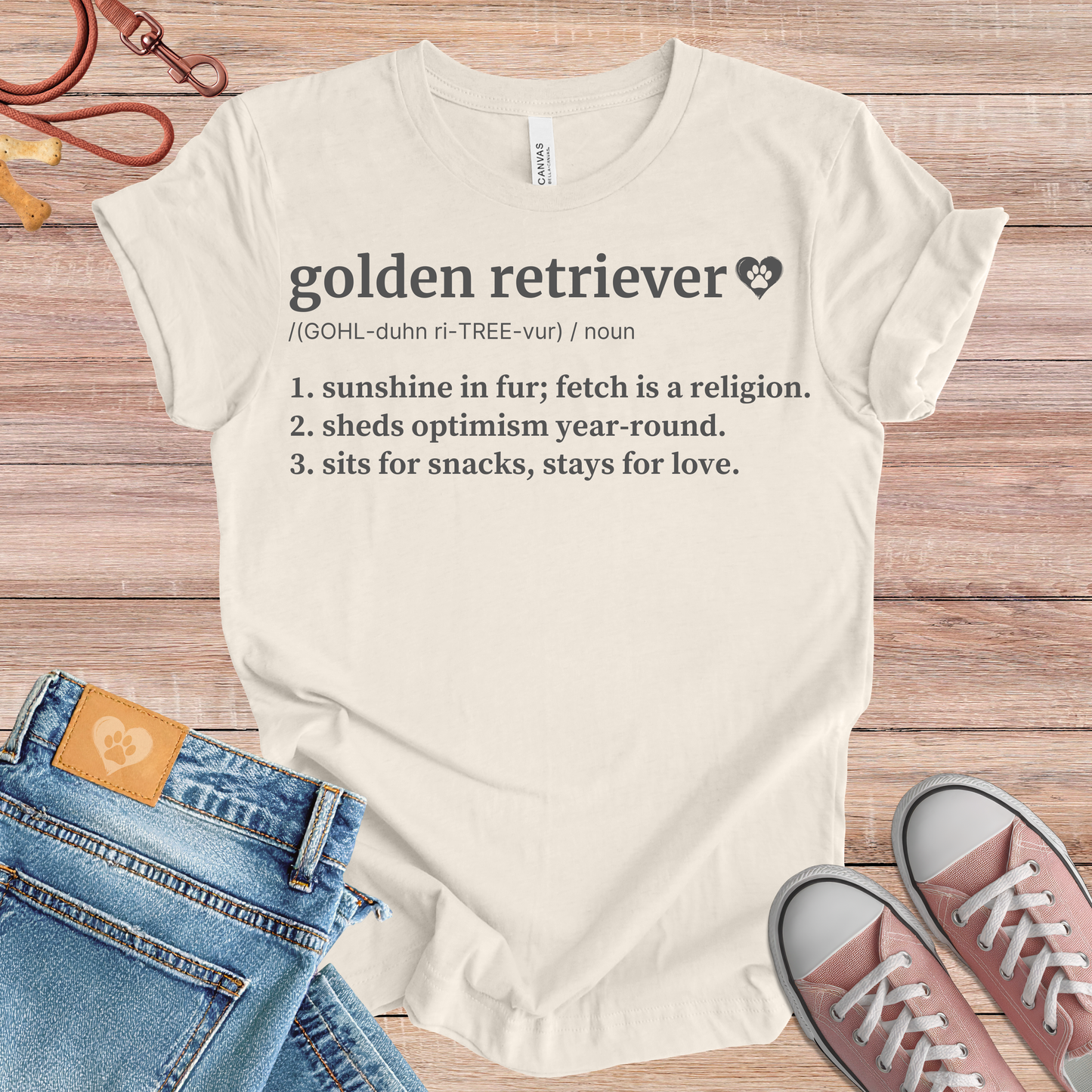 Golden Retriever definition dog t-shirt in Multi-Color — Paw Shaped Love