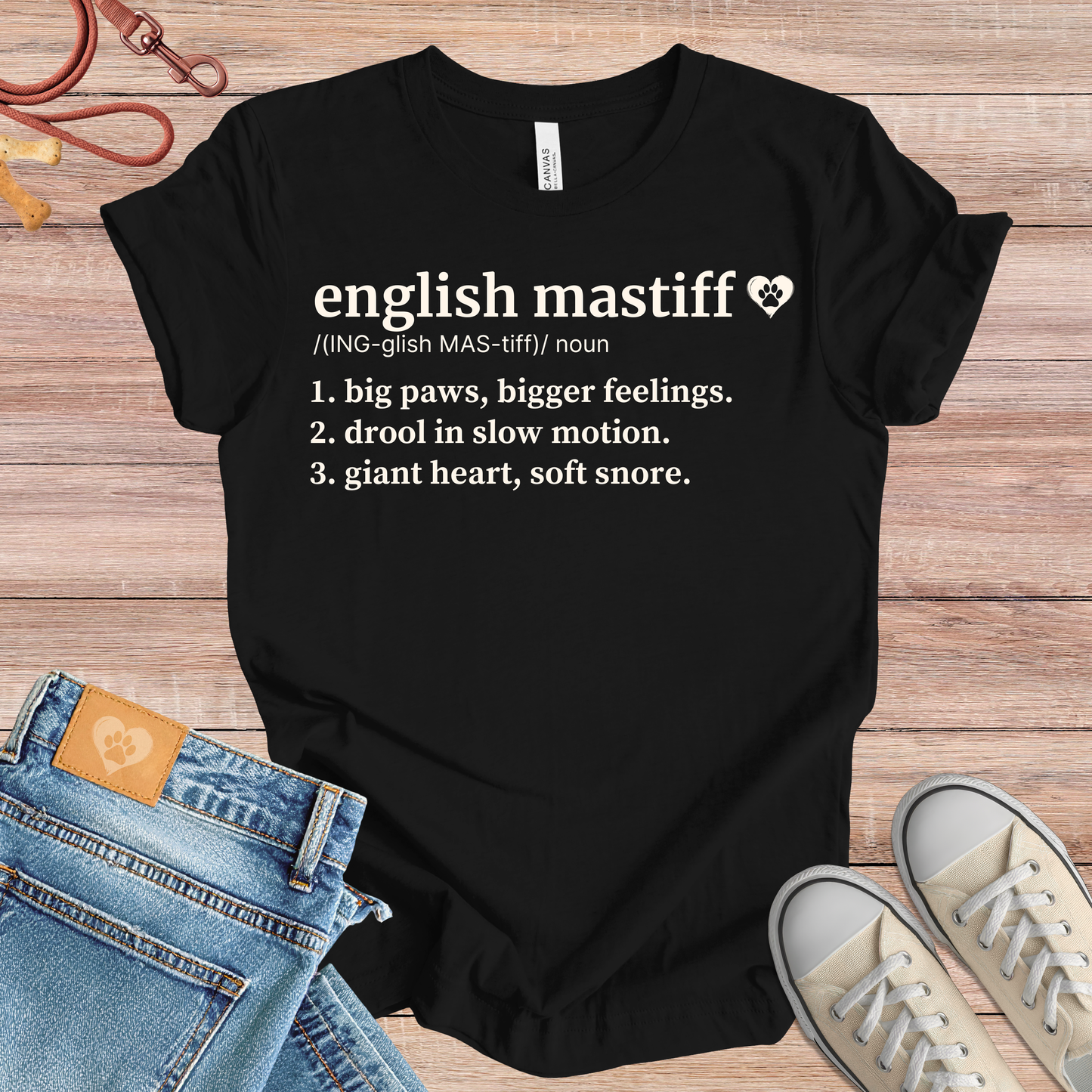 English Mastiff definition Tee dog t-shirt in Multi-Color — Paw Shaped Love
