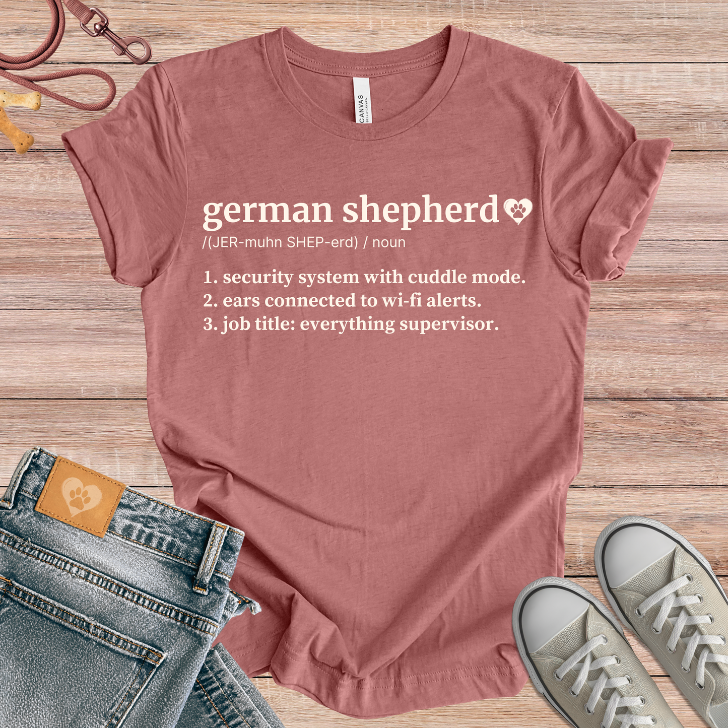 German Shepherd definition dog t-shirt in Multi-Color — Paw Shaped Love
