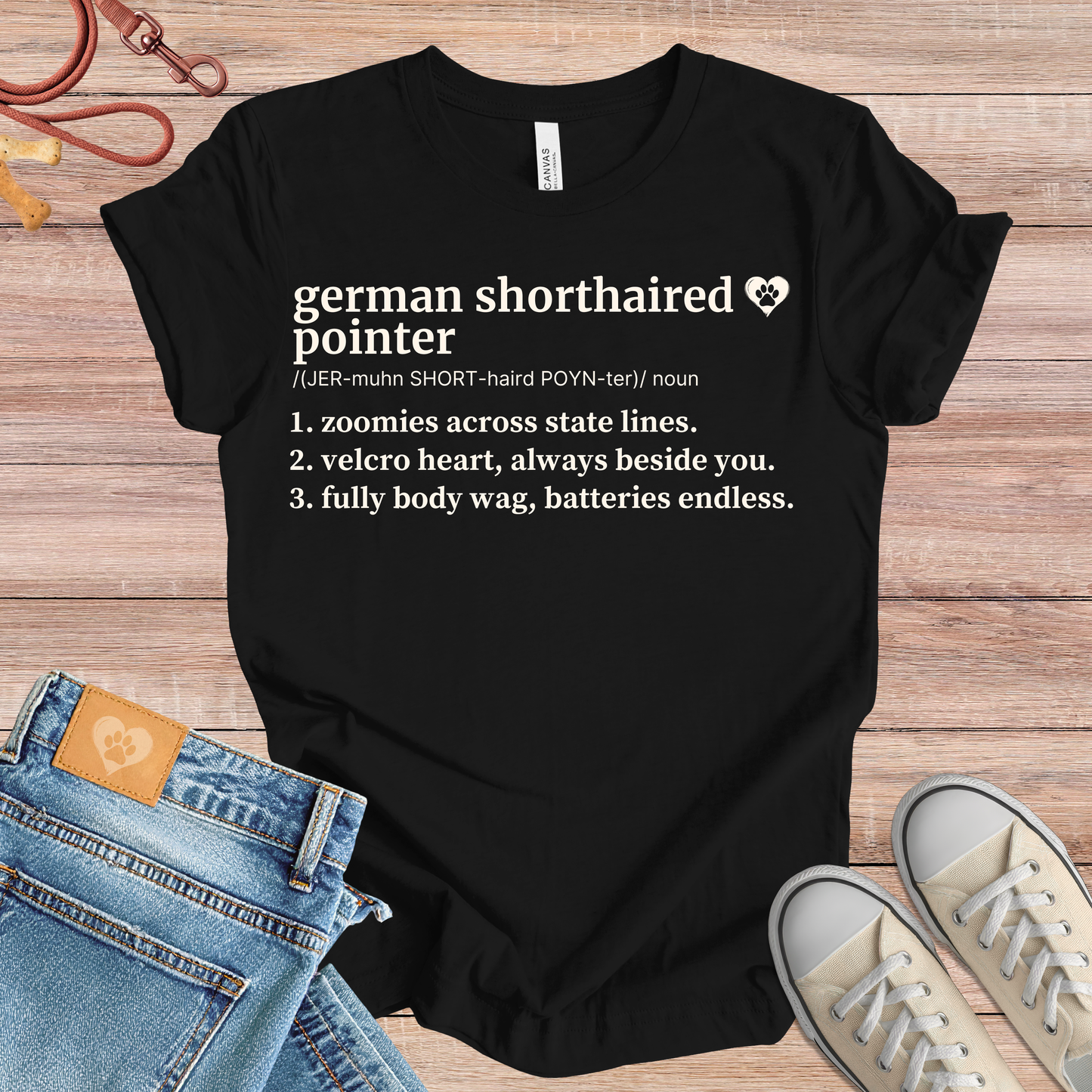 German Shorthaired Pointer definition Tee dog t-shirt in Multi-Color — Paw Shaped Love