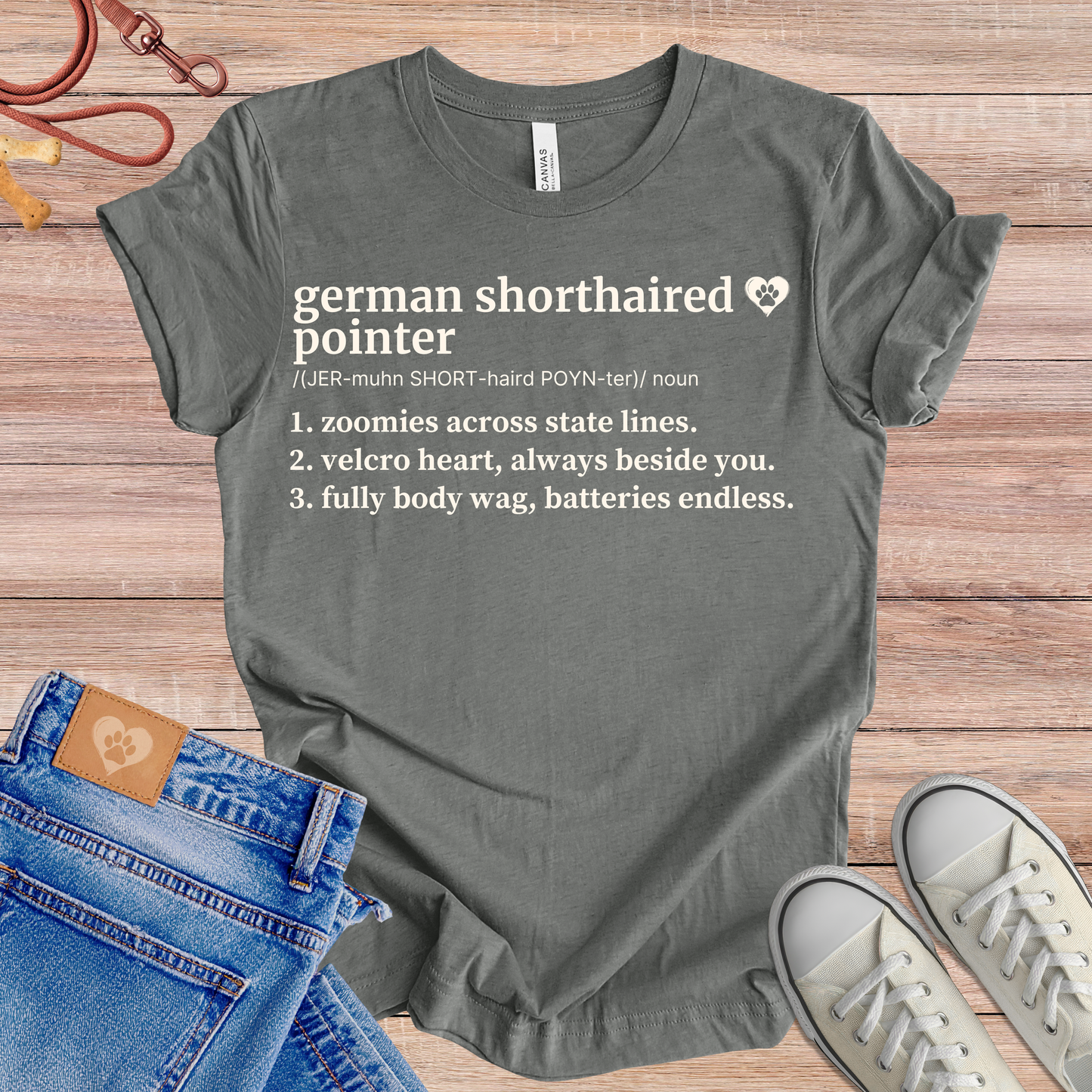 German Shorthaired Pointer definition Tee dog t-shirt in Multi-Color — Paw Shaped Love