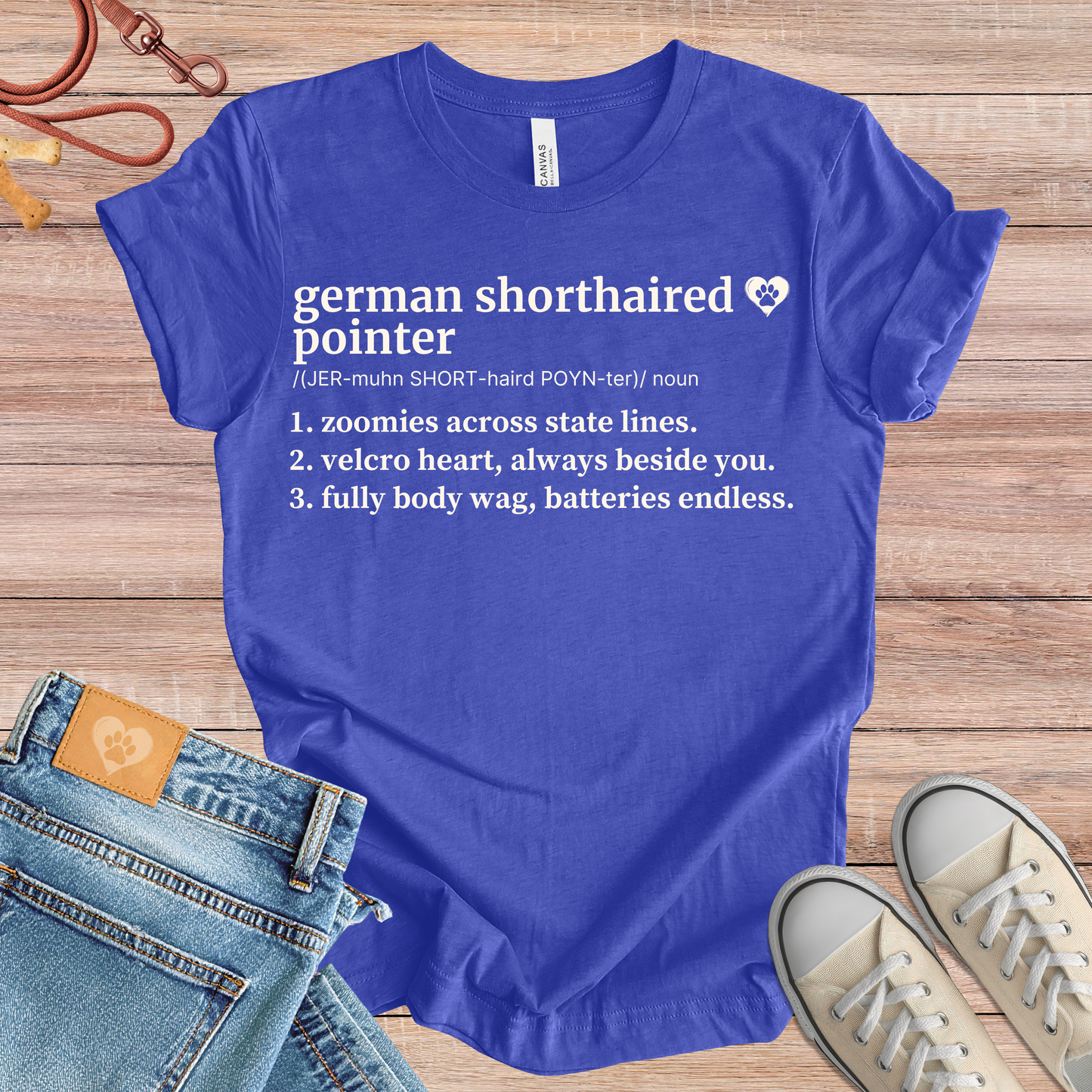 German Shorthaired Pointer definition Tee dog t-shirt in Multi-Color — Paw Shaped Love