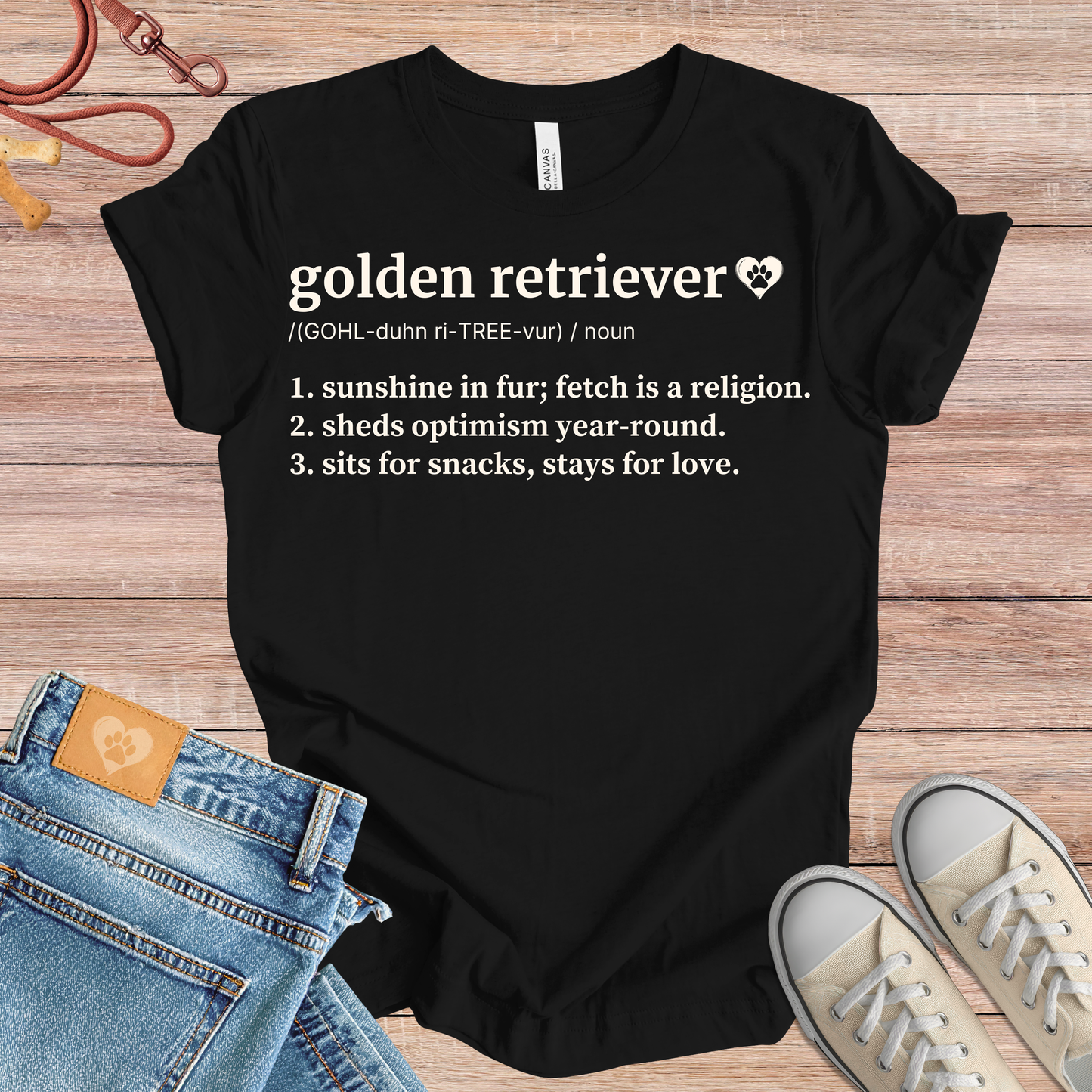 Golden Retriever definition dog t-shirt in Multi-Color — Paw Shaped Love