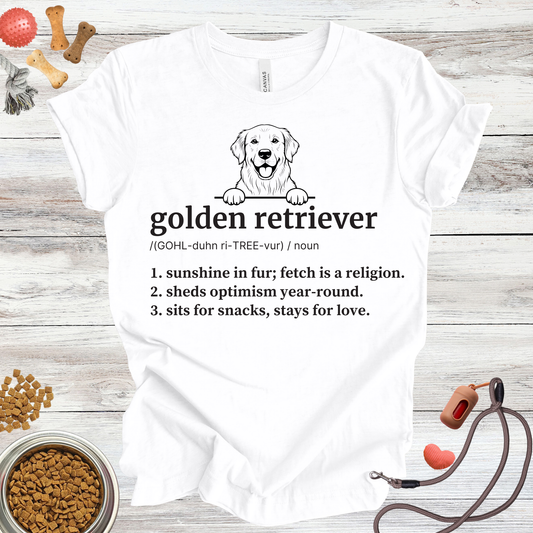 Golden Retriever Definition | Funny Dog Lover Tee