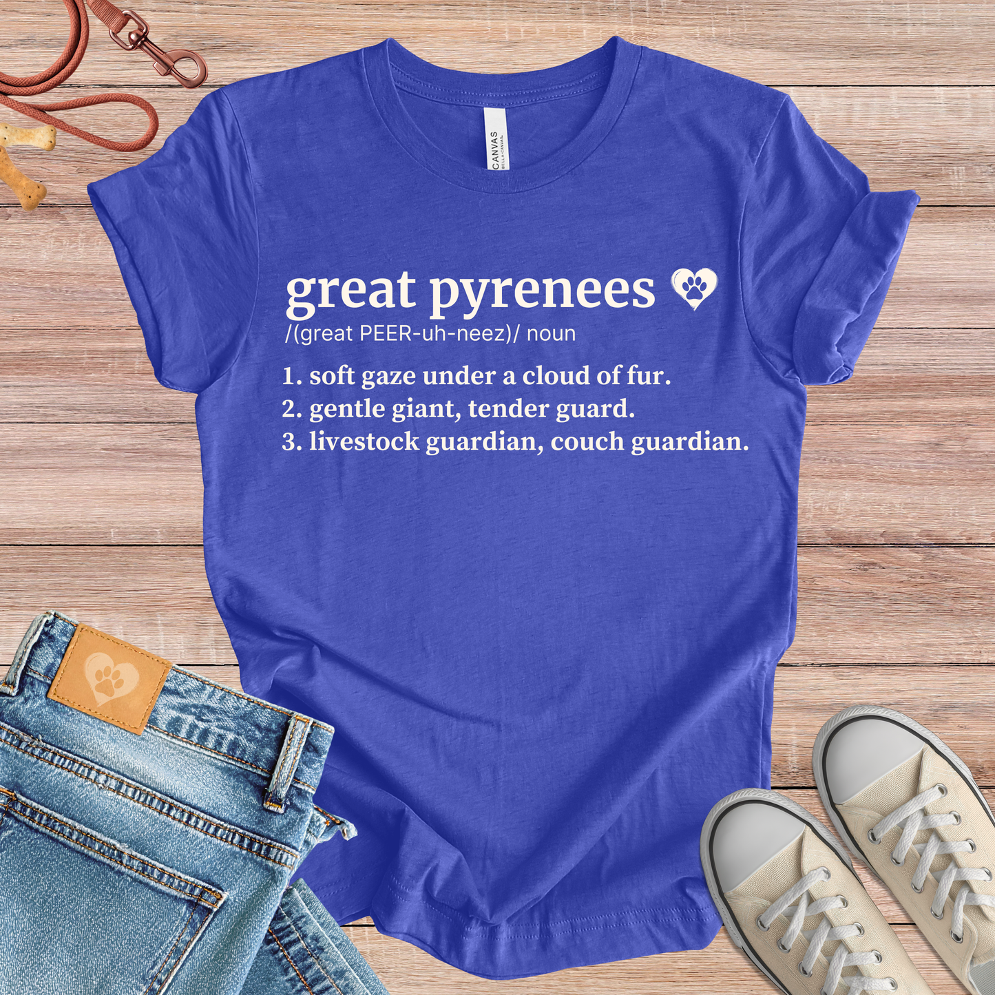 Great Pyrenees definition Tee dog t-shirt in Multi-Color — Paw Shaped Love