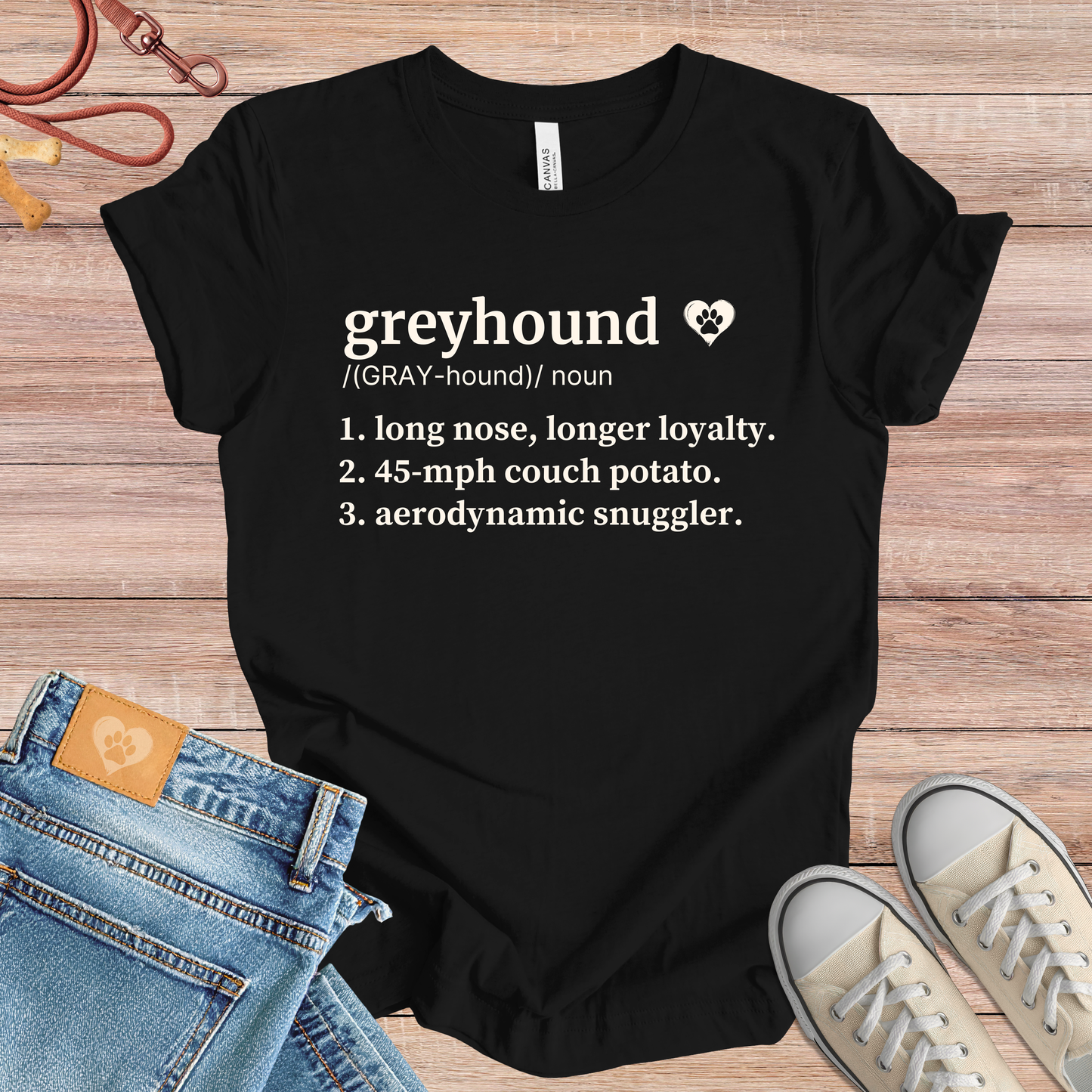 Greyhound definition Tee dog t-shirt in Multi-Color — Paw Shaped Love