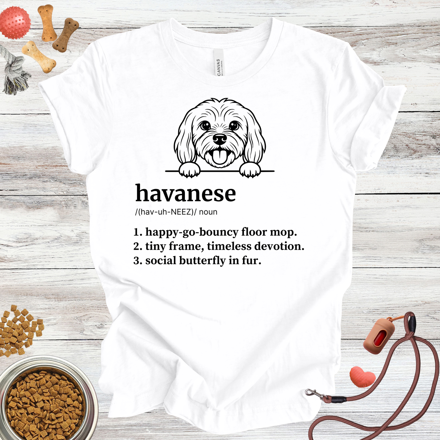 Havanese definition dog t-shirt in White — Paw Shaped Love