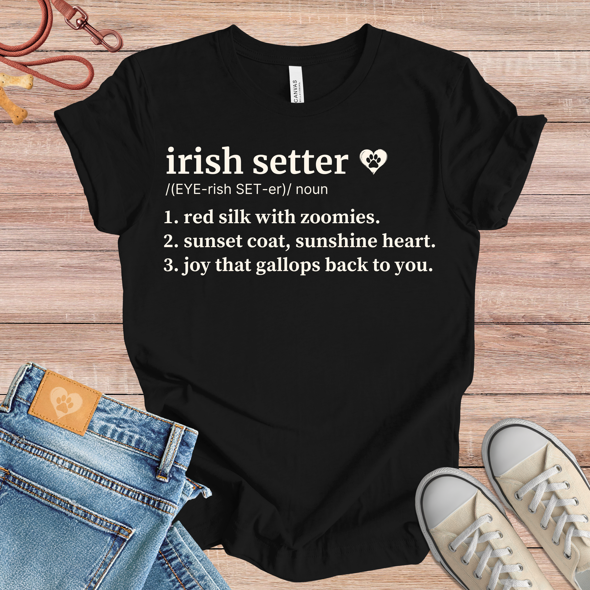 Irish Setter definition Tee dog t-shirt in Multi-Color — Paw Shaped Love