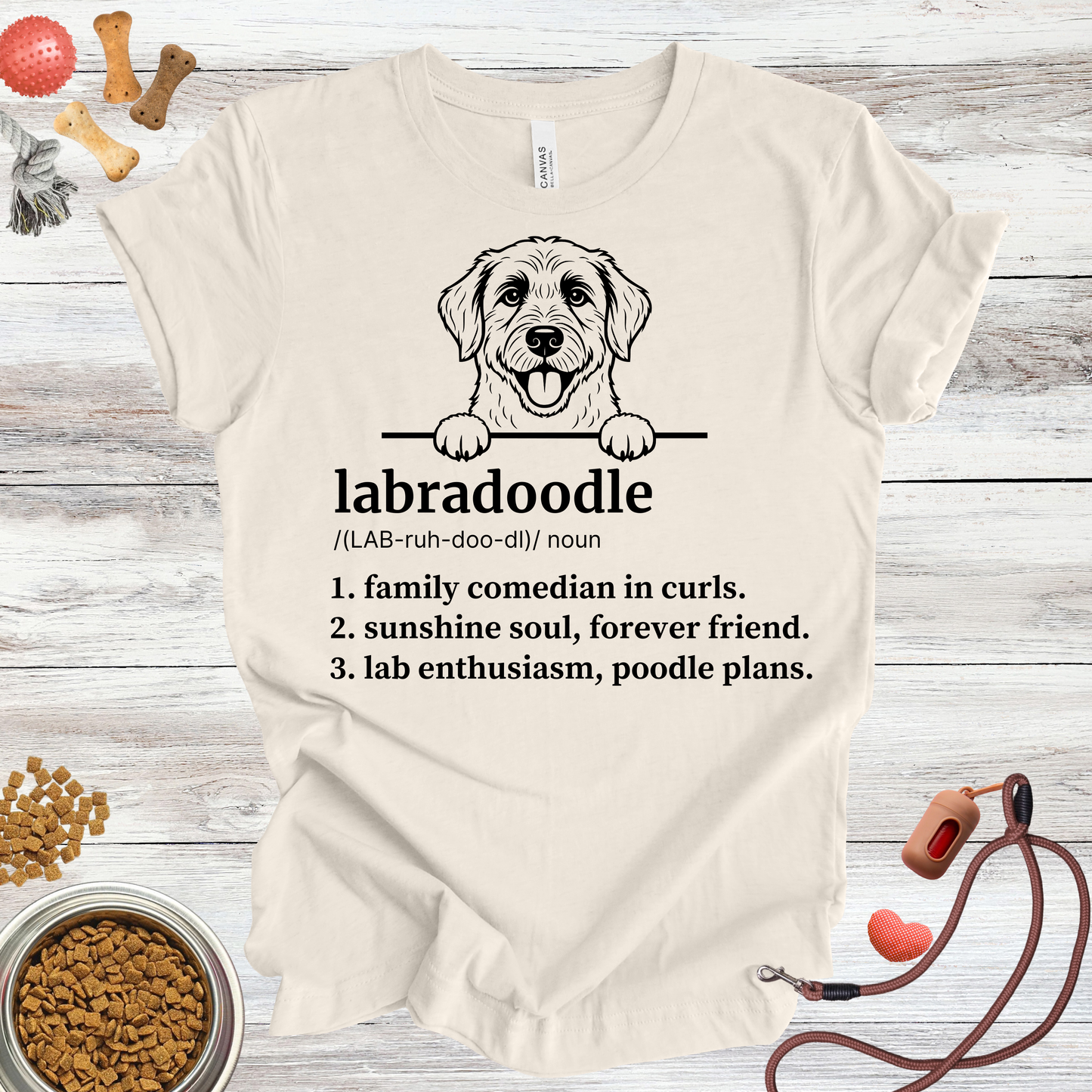 Labradoodle definition dog t-shirt in Natural — Paw Shaped Love