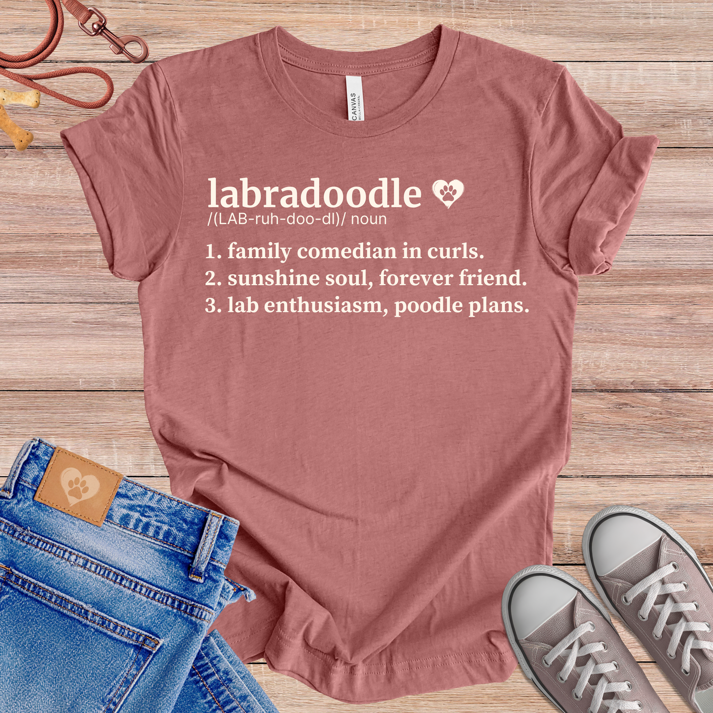 Labradoodle definition Tee dog t-shirt in Multi-Color — Paw Shaped Love