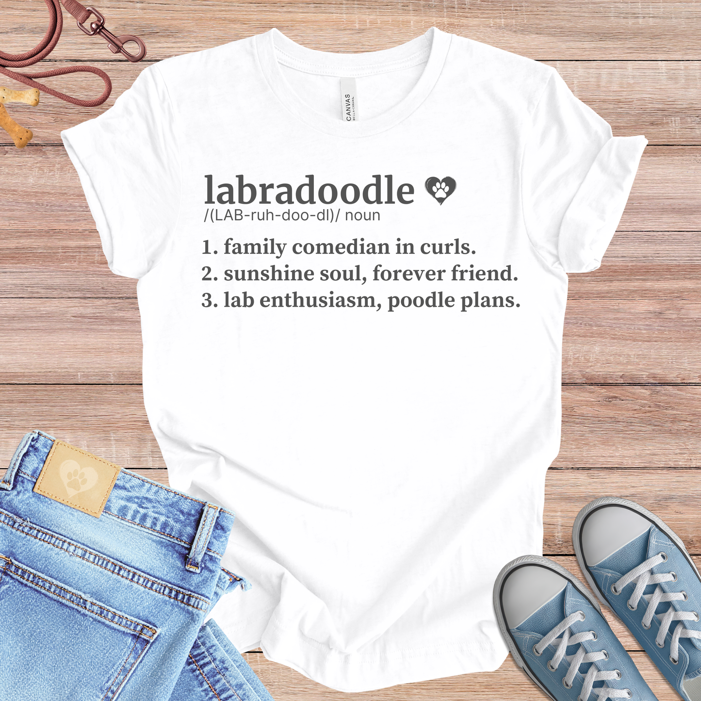 Labradoodle definition Tee dog t-shirt in White — Paw Shaped Love