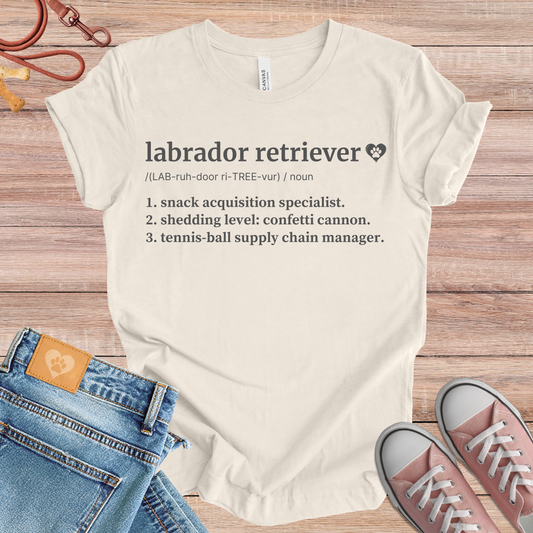Labrador Retriever definition dog t-shirt in Multi-Color — Paw Shaped Love