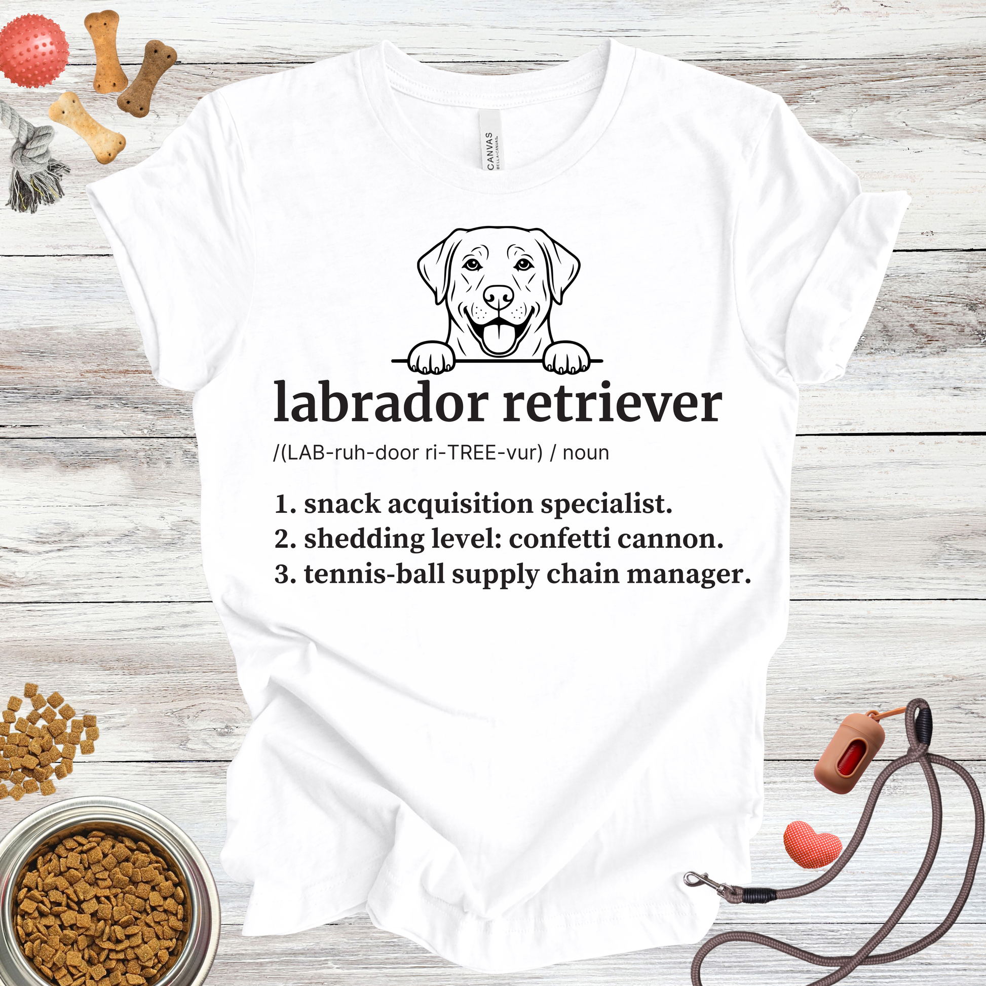 Labrador Retriever definition dog t-shirt in White — Paw Shaped Love