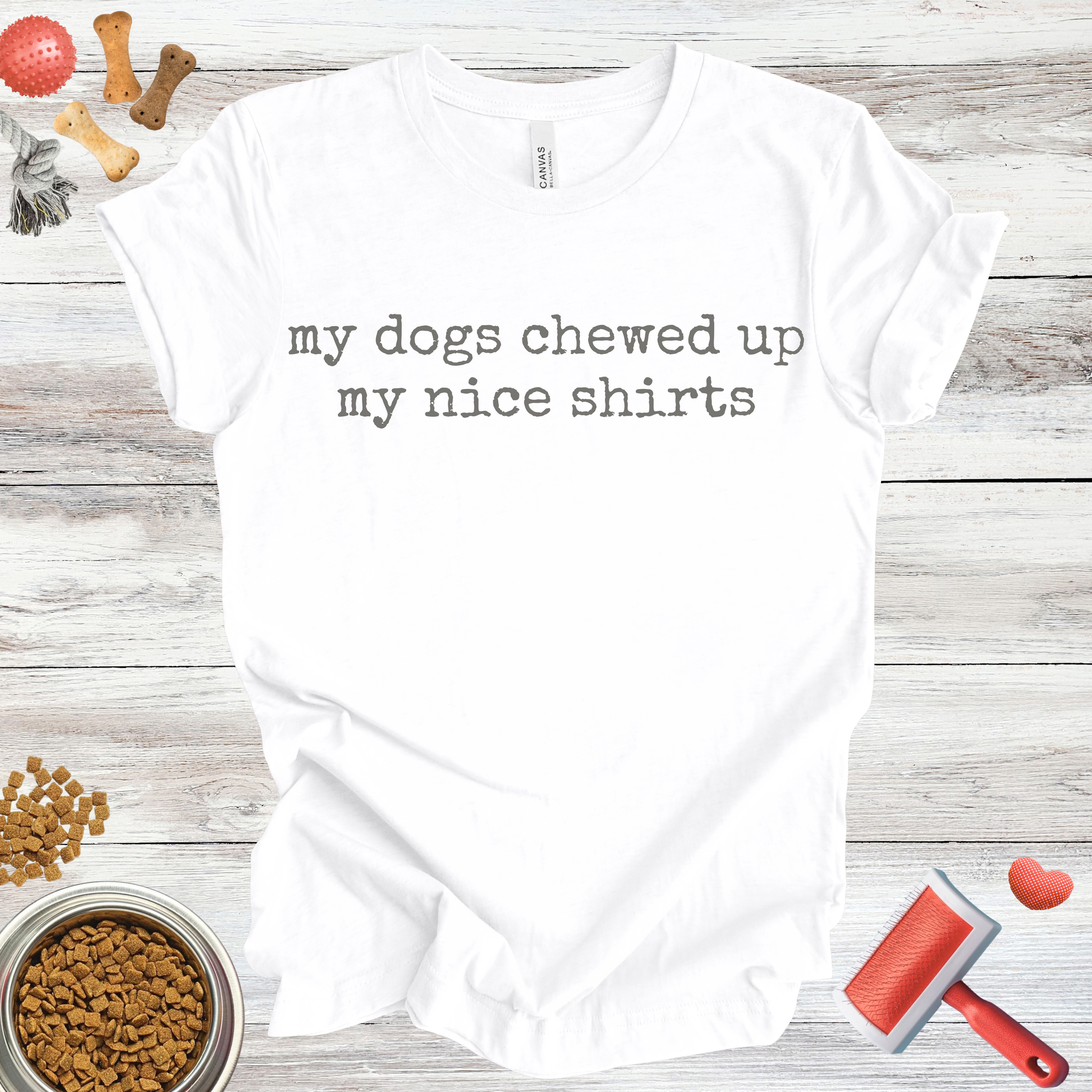 I'd Rather Be Walking My Dogs dog t-shirt in White — Paw Shaped Love