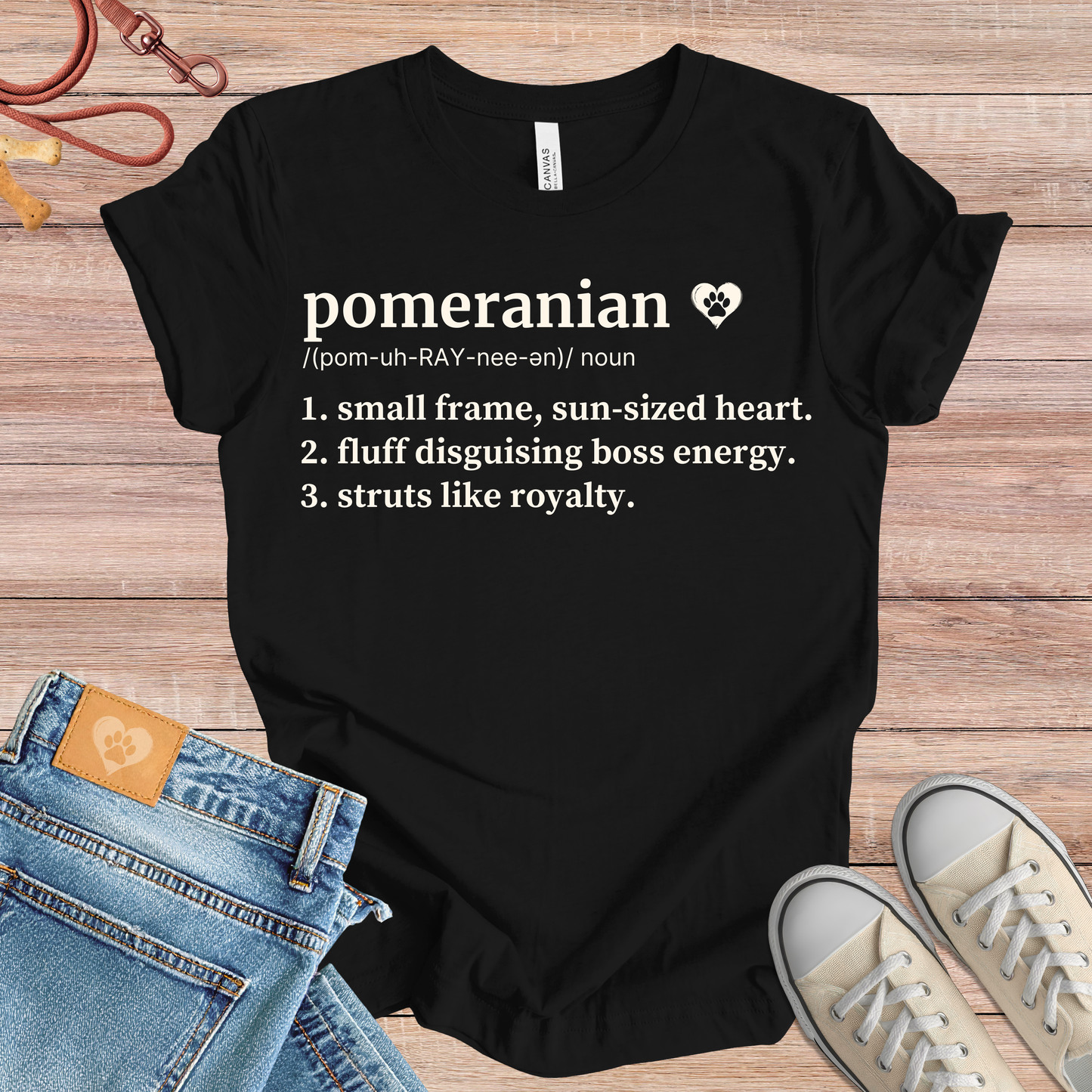 Pomeranian definition Tee dog t-shirt in Multi-Color — Paw Shaped Love