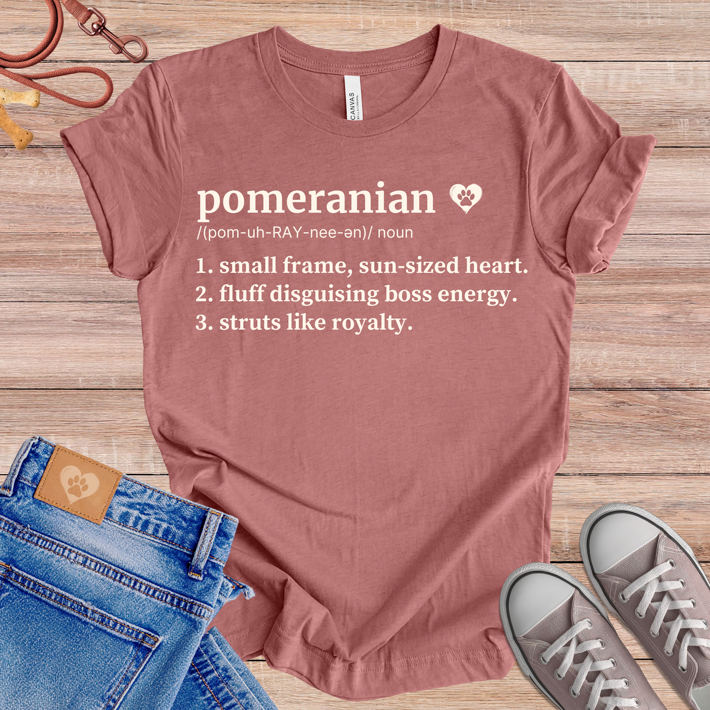 Pomeranian definition Tee dog t-shirt in Multi-Color — Paw Shaped Love