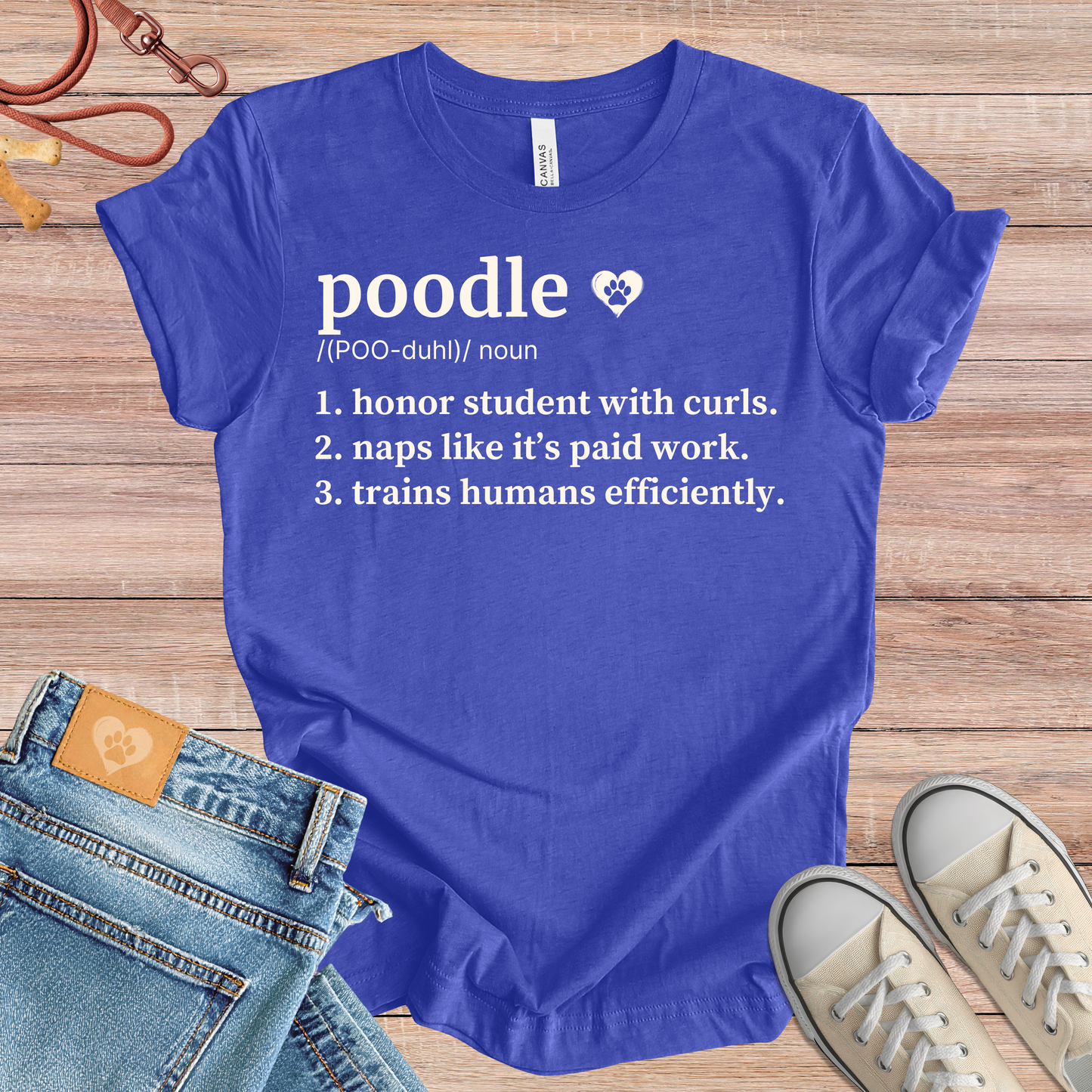 Poodle definition dog t-shirt in Multi-Color — Paw Shaped Love
