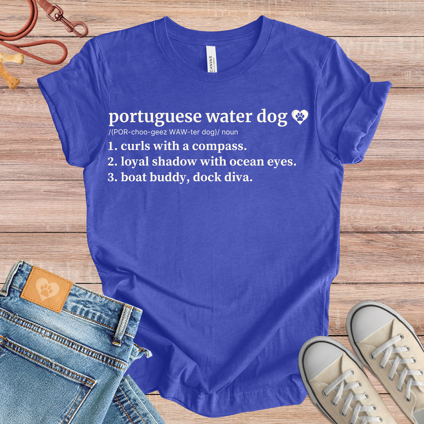 Portuguese Water Dog definition Tee dog t-shirt in Multi-Color — Paw Shaped Love
