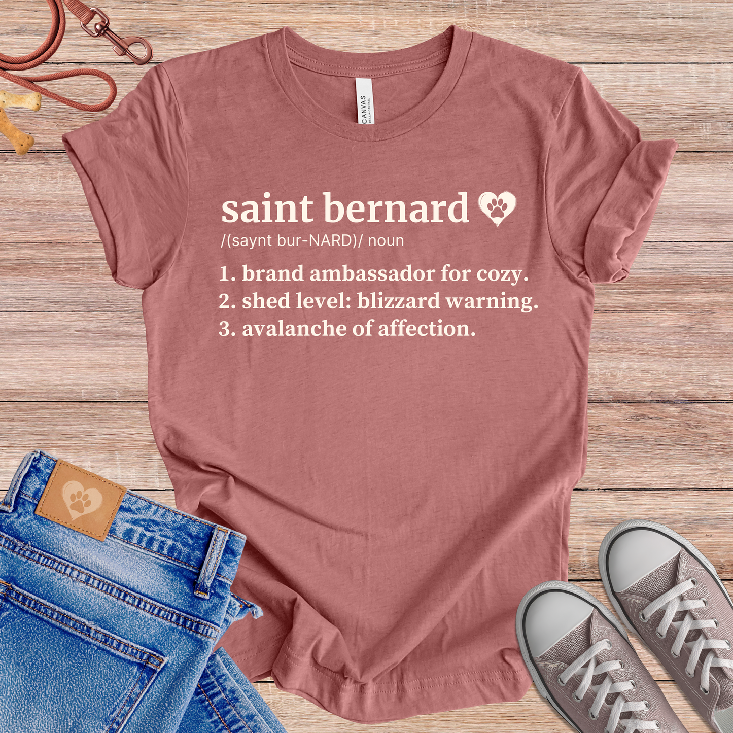 Saint Bernard definition Tee dog t-shirt in Multi-Color — Paw Shaped Love