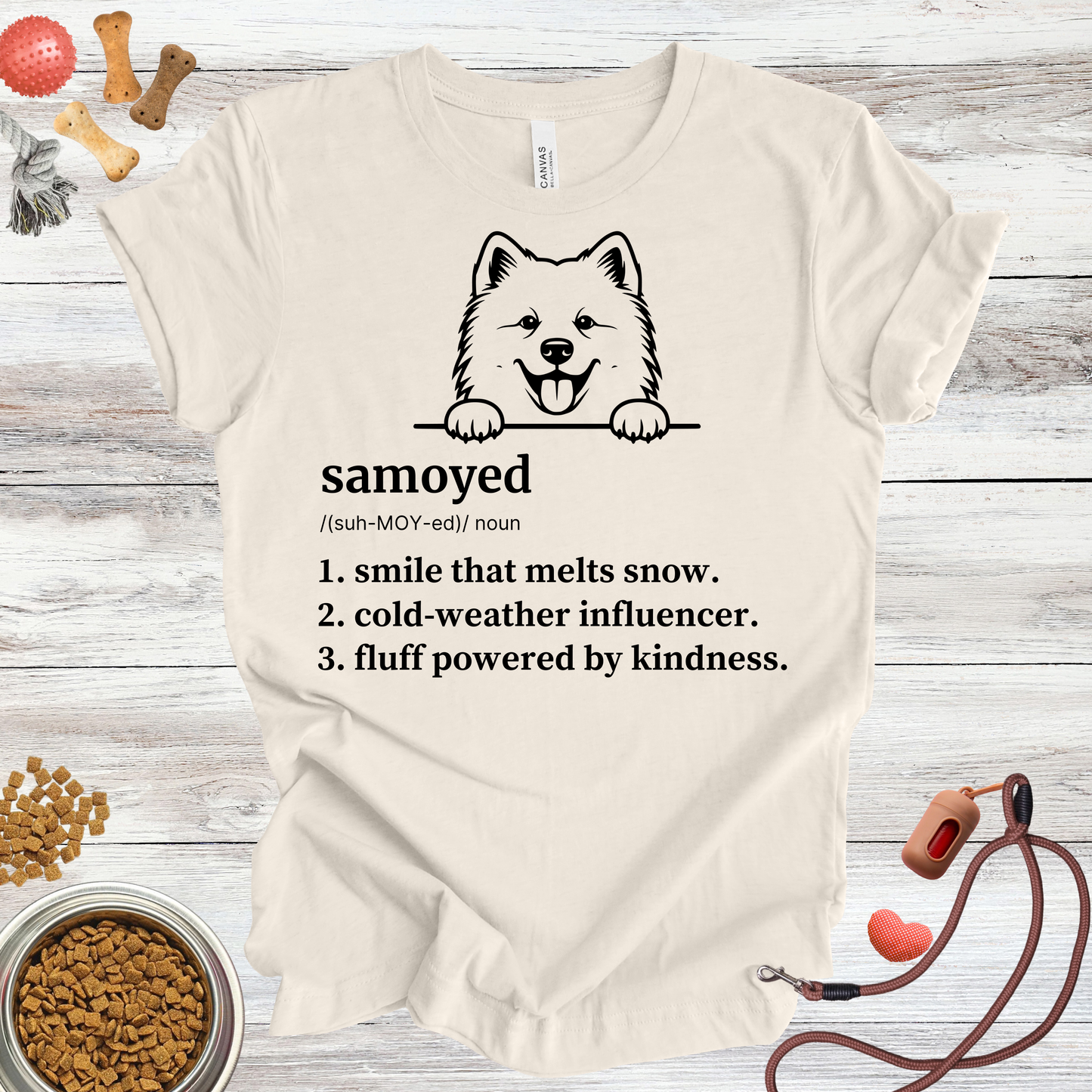 Samoyed definition dog t-shirt in Natural — Paw Shaped Love