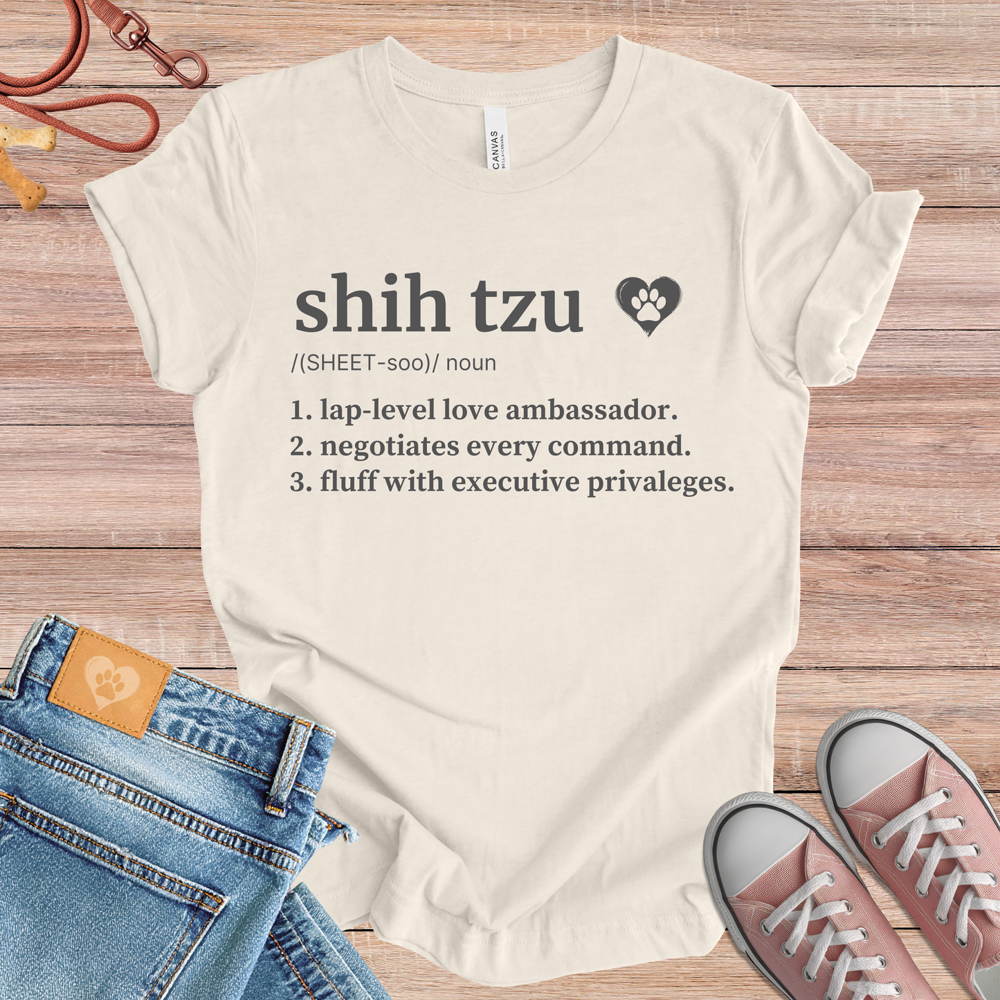Shih Tzu definition dog t-shirt in Natural — Paw Shaped Love