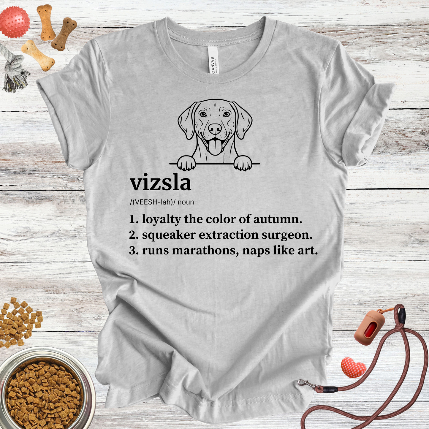Vizsla definition dog t-shirt in Athletic Heather — Paw Shaped Love