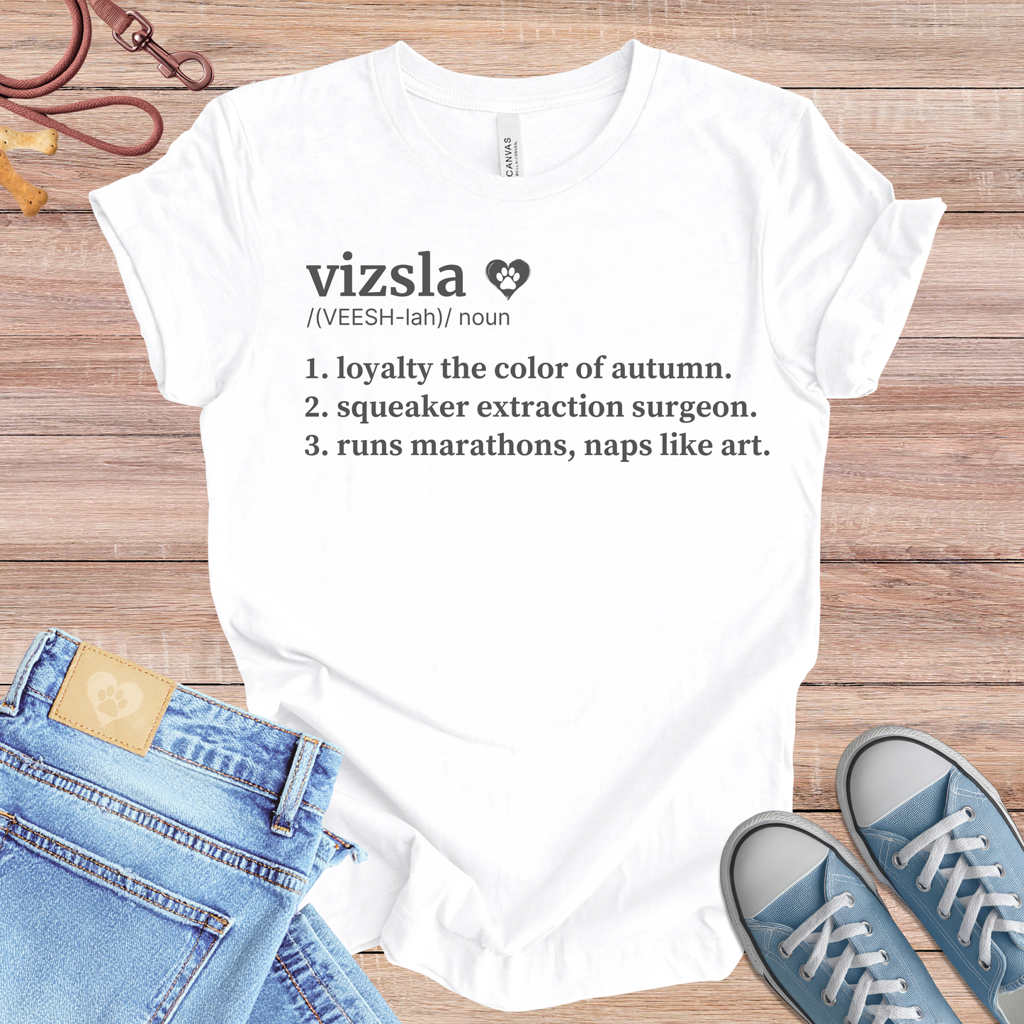 Vizsla definition Tee dog t-shirt in White — Paw Shaped Love