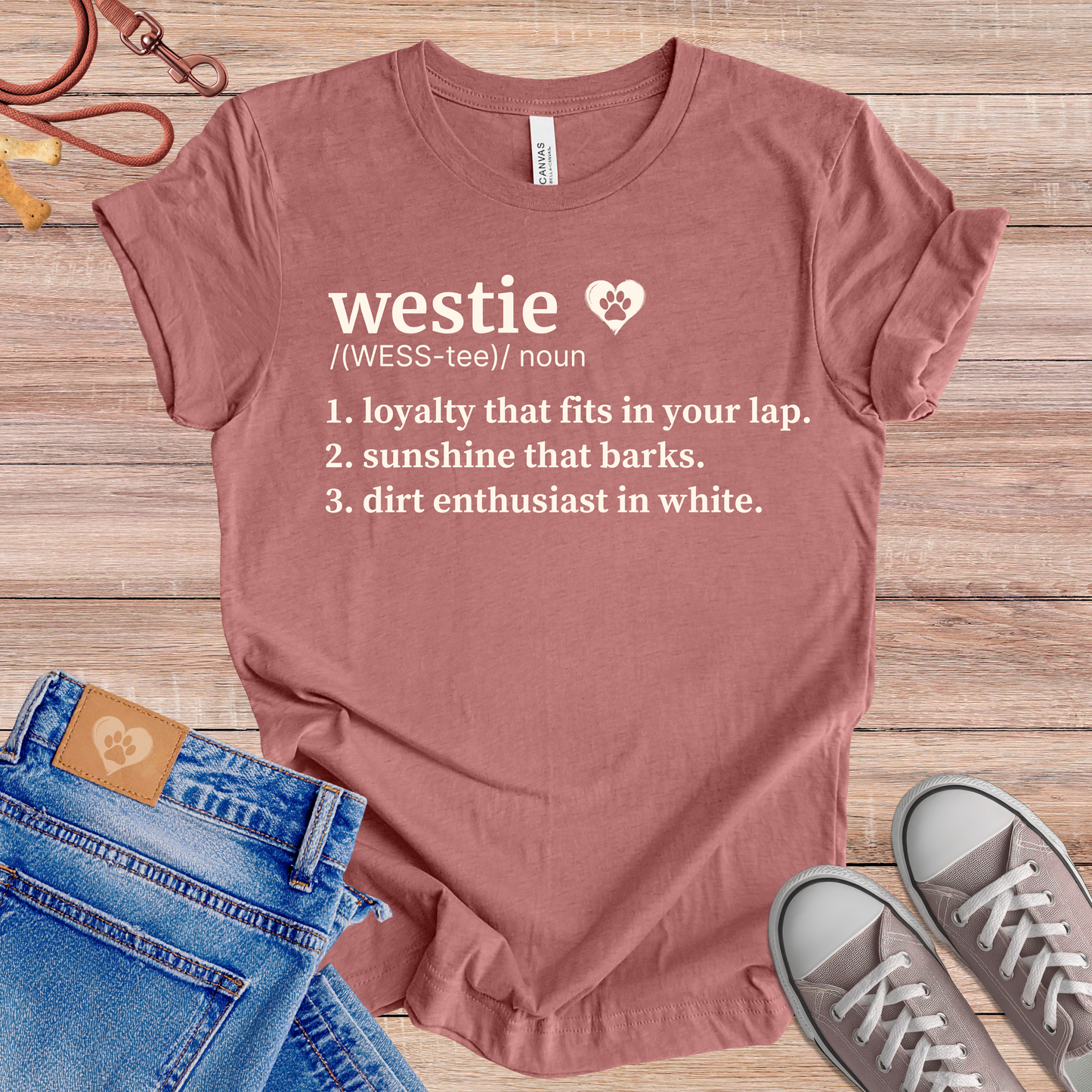 Westie definition Tee dog t-shirt in Multi-Color — Paw Shaped Love